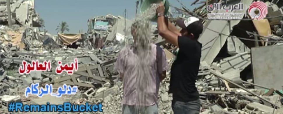 Rubble Bucket Challenge – Die palästinensische Version des Ice Bucket Challenge