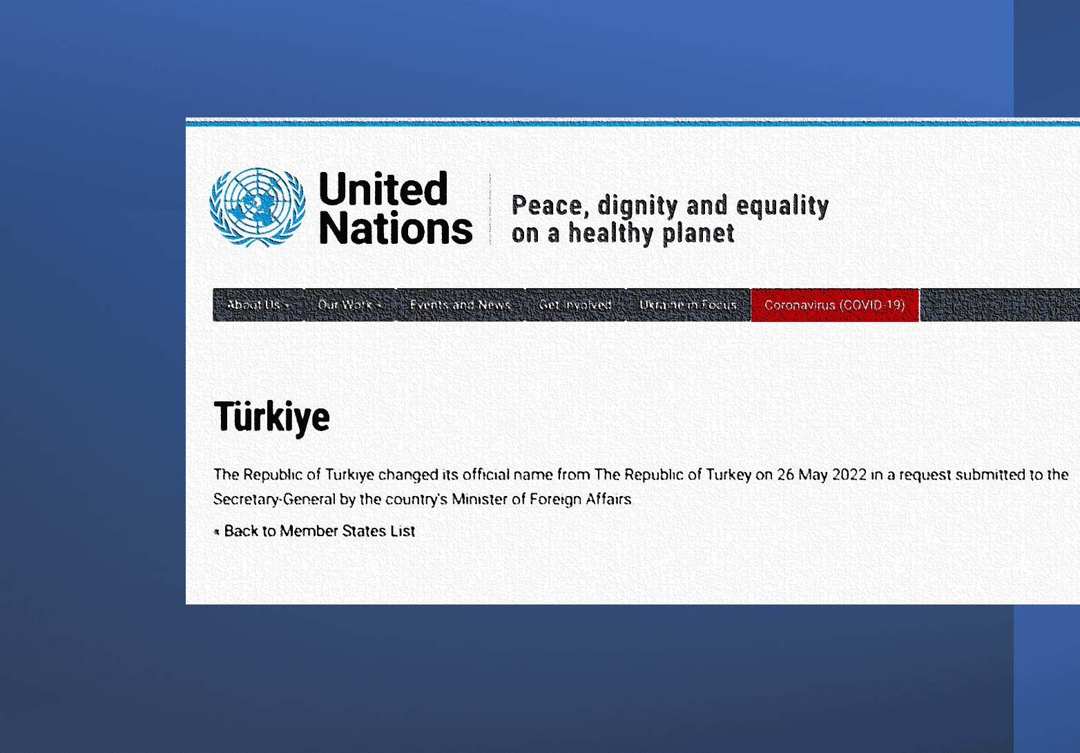 „Türkiye“ statt „Turkey“: Vereinte Nationen kommen Wunsch der Türkei nach